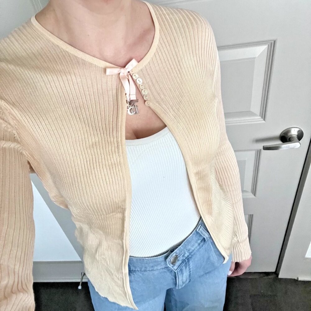 DIOR Vintage Charm Button Sweater